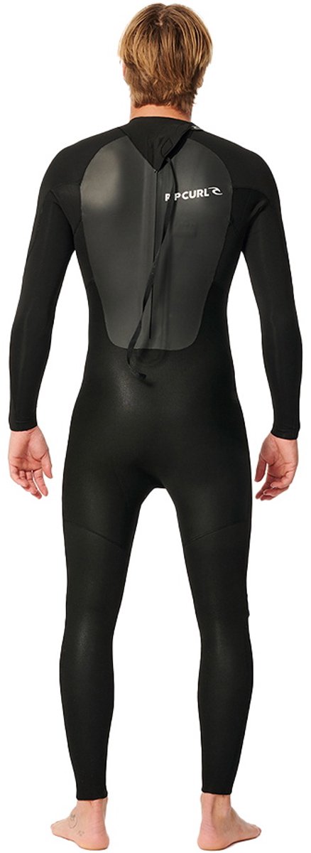 2025 Rip Curl Heren Omega 5/3mm Rug Ritssluiting Wetsuit - Blac