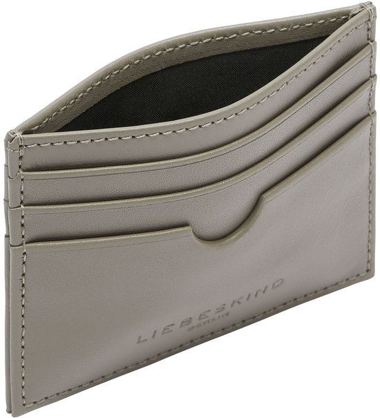 LIEBESKIND BERLIN Cuir Étui pour carte de crédit Soft Nappa Card Holder Neutral Gray Taupe