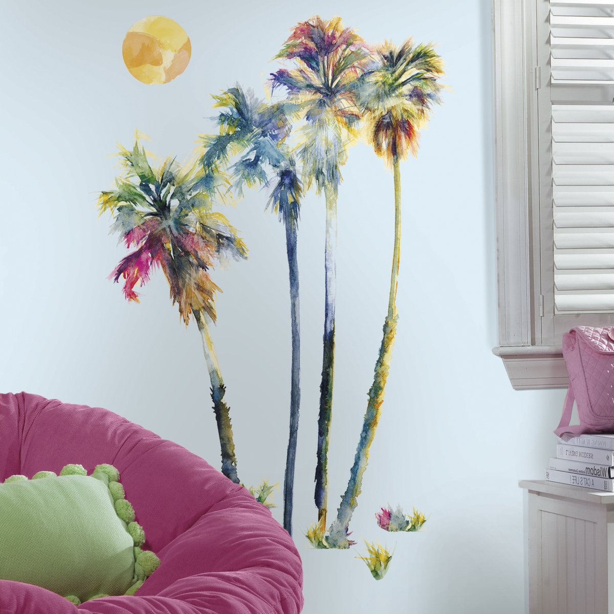 RoomMates Muurstickers - Palmbomen In Aquarel - RoomMates - Wall_stickers - Vinyl