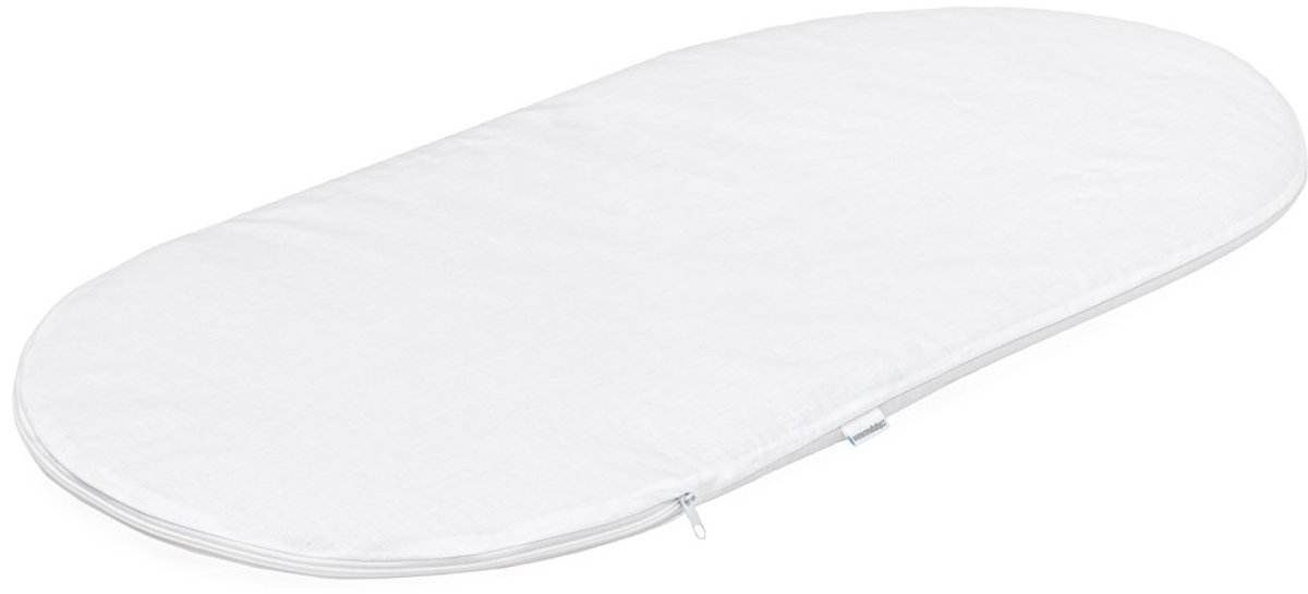 New Baby - Babymatras - Kokosmatras wit 75x35x3 cm van kokosvezel - kinderwagenmatras - afneembare hoes - luchtcirculatie - kinderwagenmatras - baby matras