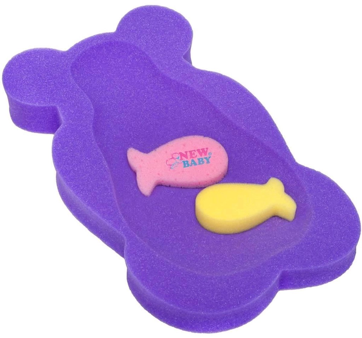 NEW BABY - Badzitje - Schuimrubberen badmat paars one size foam - badmat - badkussen - badaccessoires - babyproducten - veilig baden