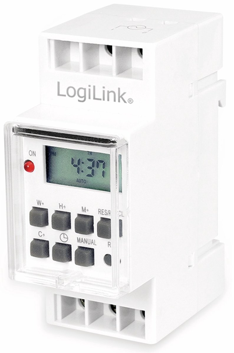 LOGILINK Digitale weektijdschakelaar ET0010, voor DIN-rail montage