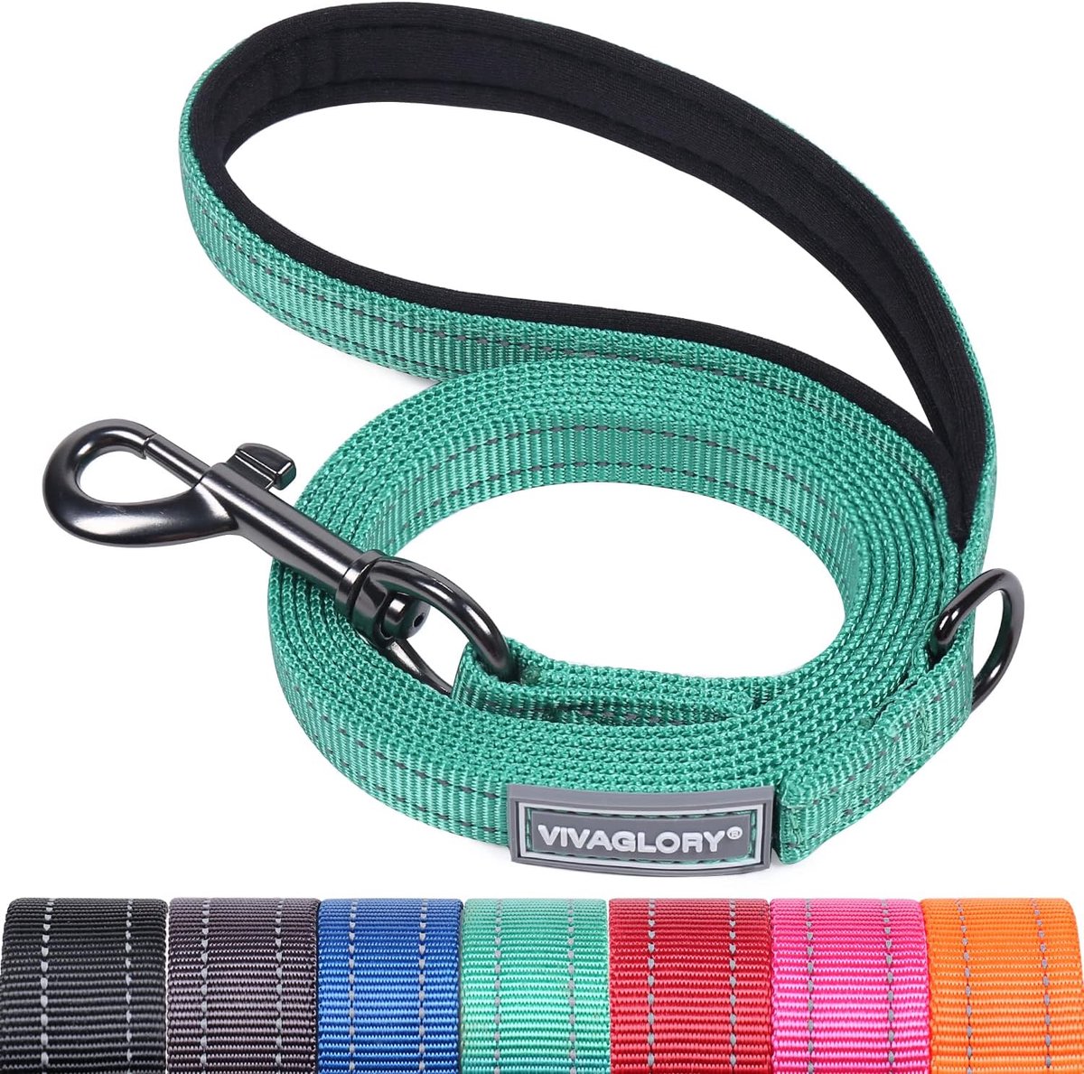 Gevoerde Handgreep Hond Leash - Zware Reflecterende Nylon Training Leash voor Honden van Elke Grootte