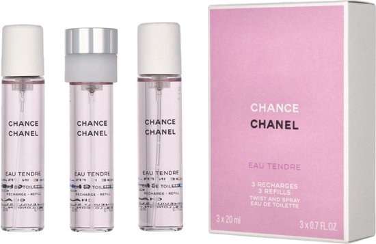 Chanel Chance Eau Tendre Geschenkset - 3x Eau de Toilette Refill | bol