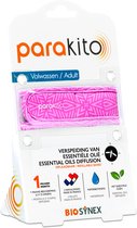 Parakito Oplaadbare Anti-Muggen Armband - Volwassen Violet - Plant-Based Bescherming - Navulbaar - Innovatief