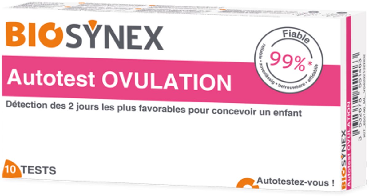 Goedkoopste BioSynex Ovulatietest - x10 - LH Detectie - Snel Resultaat - 99 Betrouwbaar - 10 stuks