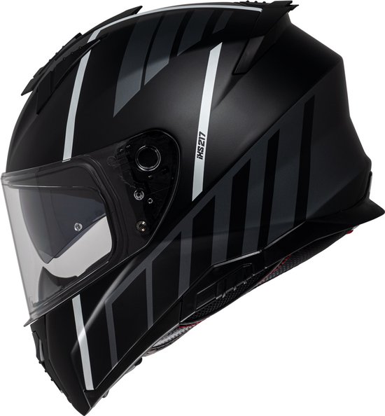 IXS iXS217 2.0 Mat Zwart Wit Integraalhelm - Maat XL - Helm