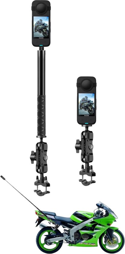 Accessori moto Kit di montaggio mento per casco Insta360 One X2, X, R, Go 2, GoPro Hero 9, 8, 7, 6, 5, 4, Session, 3+, DJI Osmo Action, AKASO, SJCAM, Xiaomi Yi Action Cameras