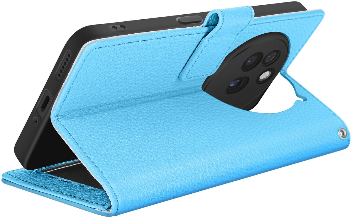 Avizar Hoesje Geschikt voor Nothing Phone 3a Pro Portemonnee Magnetische Streep, Blauw