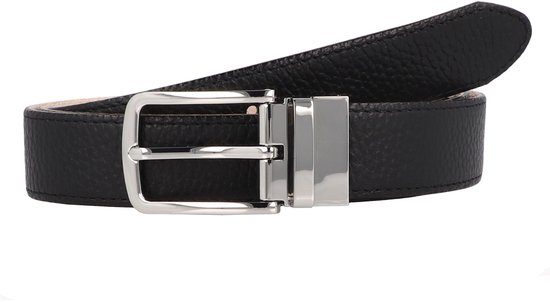 Roeckl Amie omkeerbare leren riem - Dames - individuell kürzbar - black-creme