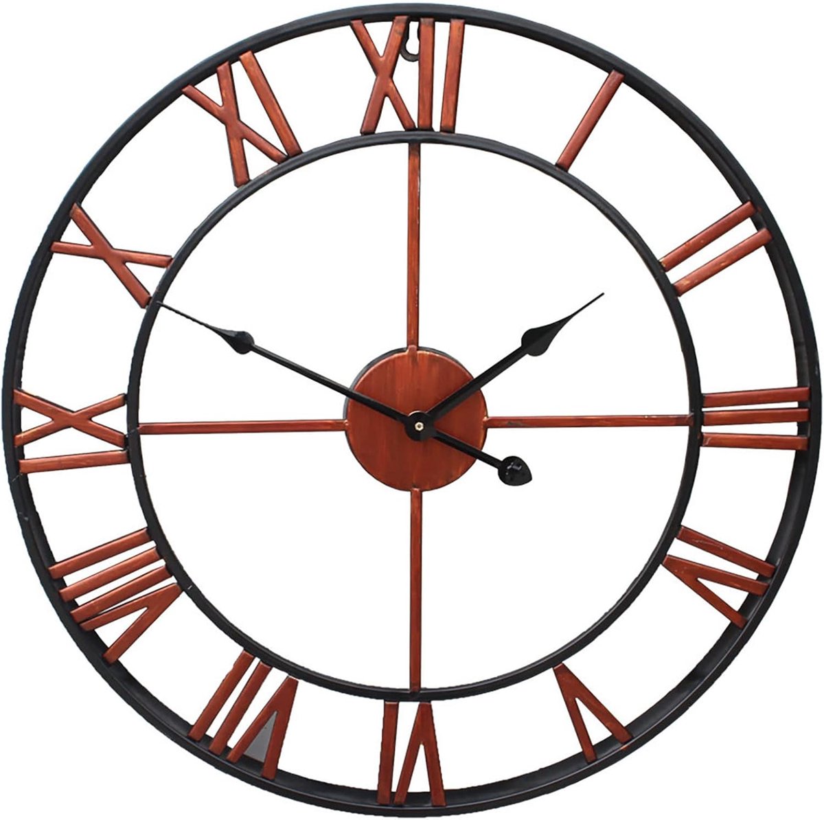 Romeinse numerieke wandklokken, grote wandklokken, stille niet tikkende batterij werkende Romeinse numerieke wandklok, woonkamer, keuken, loft, Den, patio decor, brons, 40CM