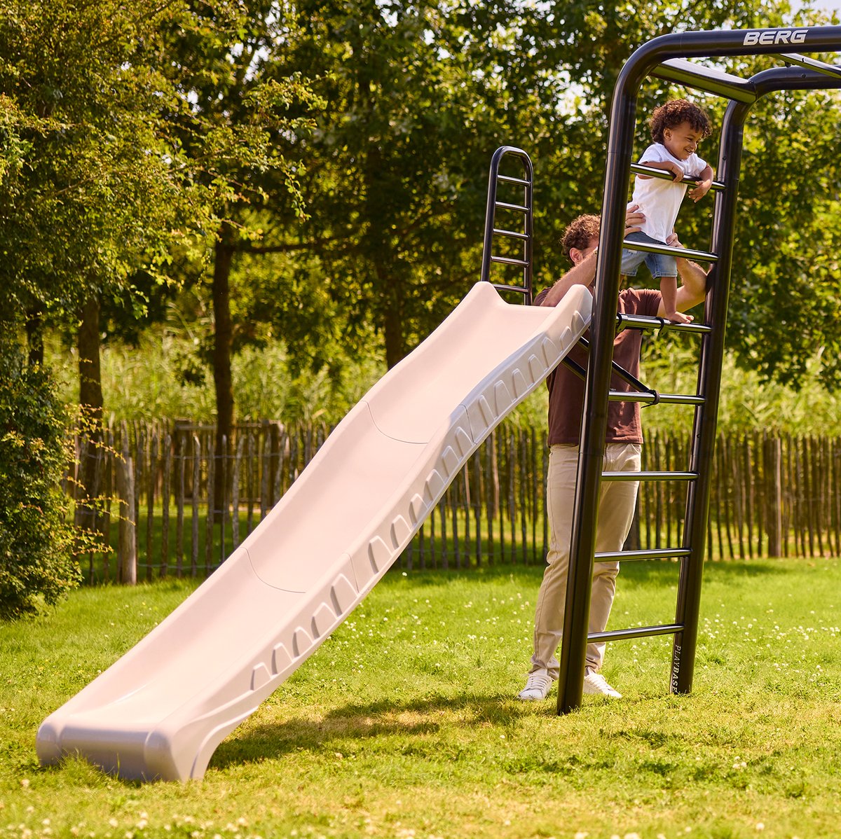 BERG PlayBase Glijbaan - Geschikt voor BERG Playbase - Inclusief Platform - Grijs — afbeelding 3