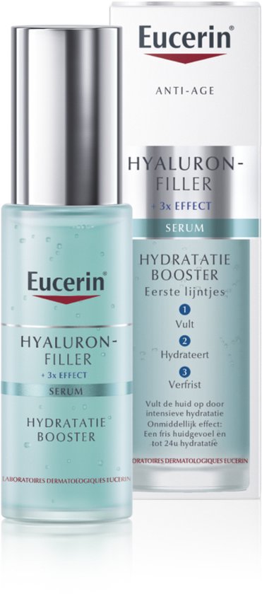 Eucerin Hyaluron-Filler + 3x EFFECT Hydratatie Booster Anti-Age Serum - Gezichtsserum met Lichte Gel, Intense Hydratatie - Anti-Aging Skincare - 30ml