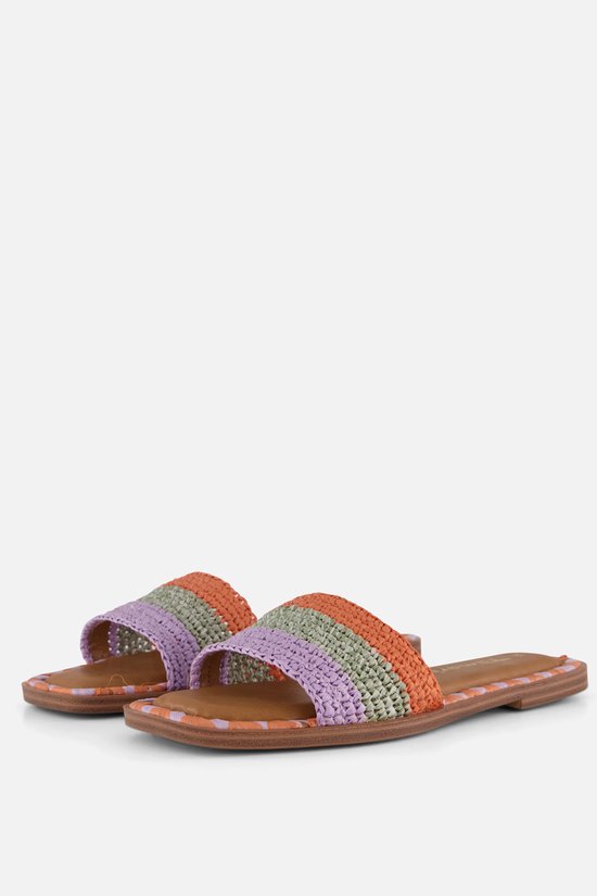 Tamaris Slippers oranje Textiel - Dames - Maat 41