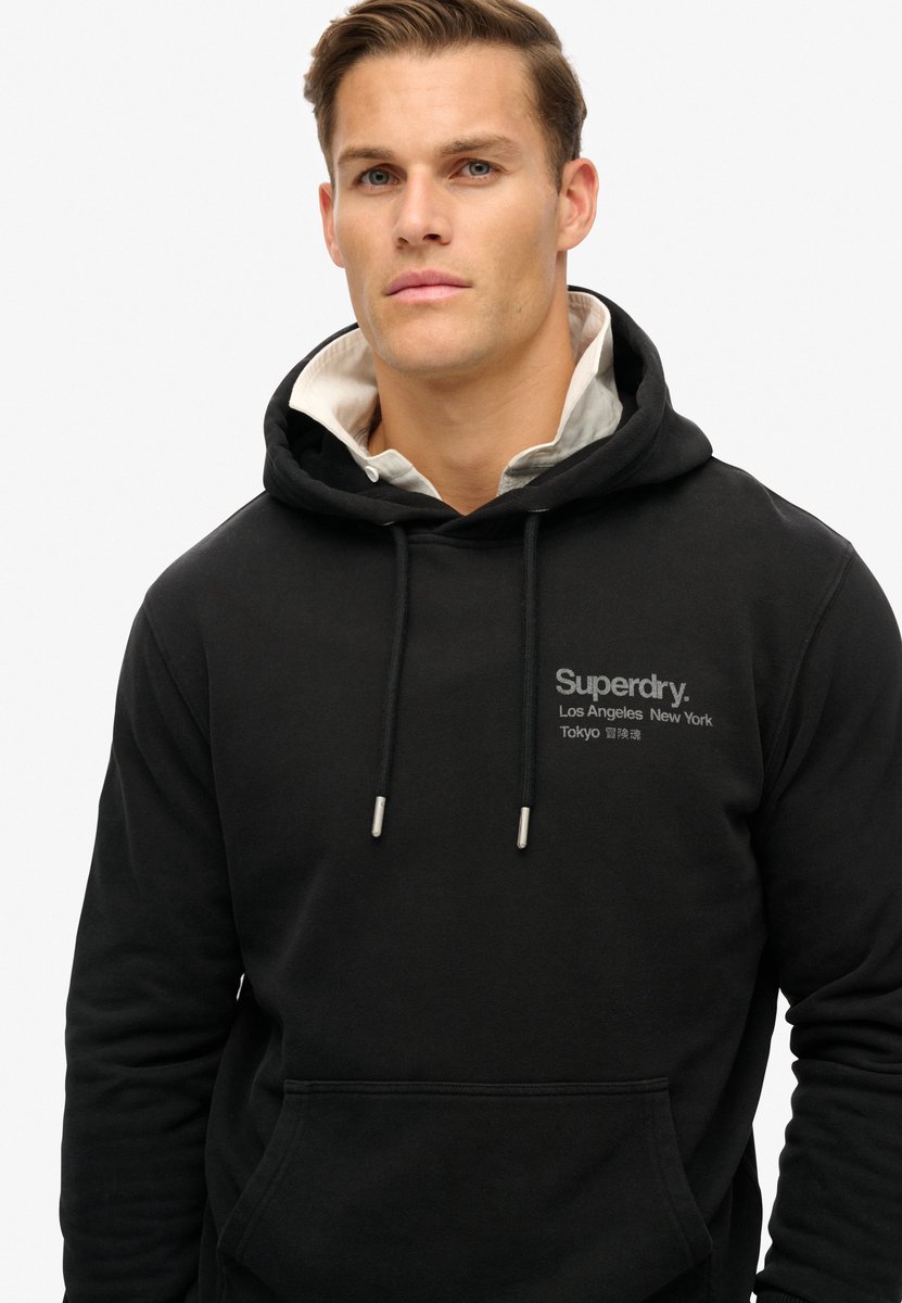 Superdry - Core Logo City hoodie met losse pasvorm - Heren - Hoodies