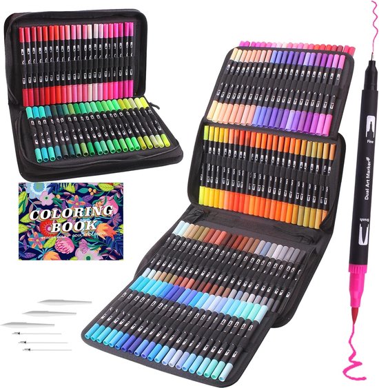 ARTHEHE 80 Farben Marker Set Alkohol Marker Set für Erwachsene Marker