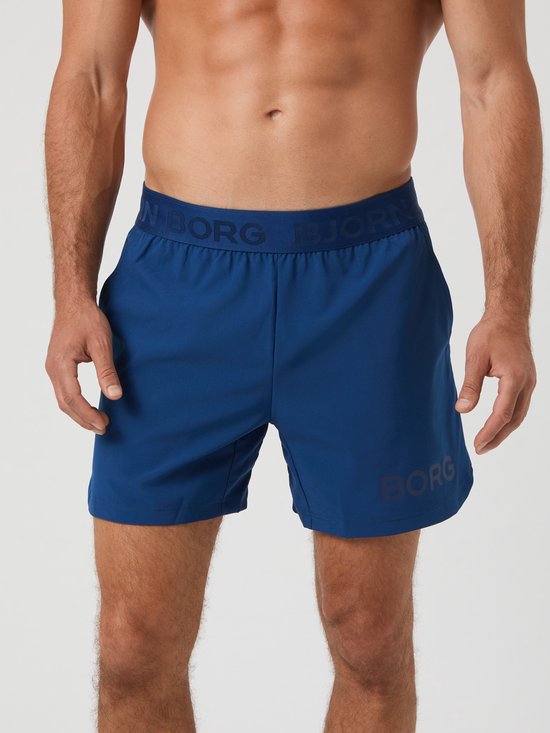 Pantalon de sport Björn Borg 6'' pour homme - Short homme - Blauw - Polyester recyclé - Taille L