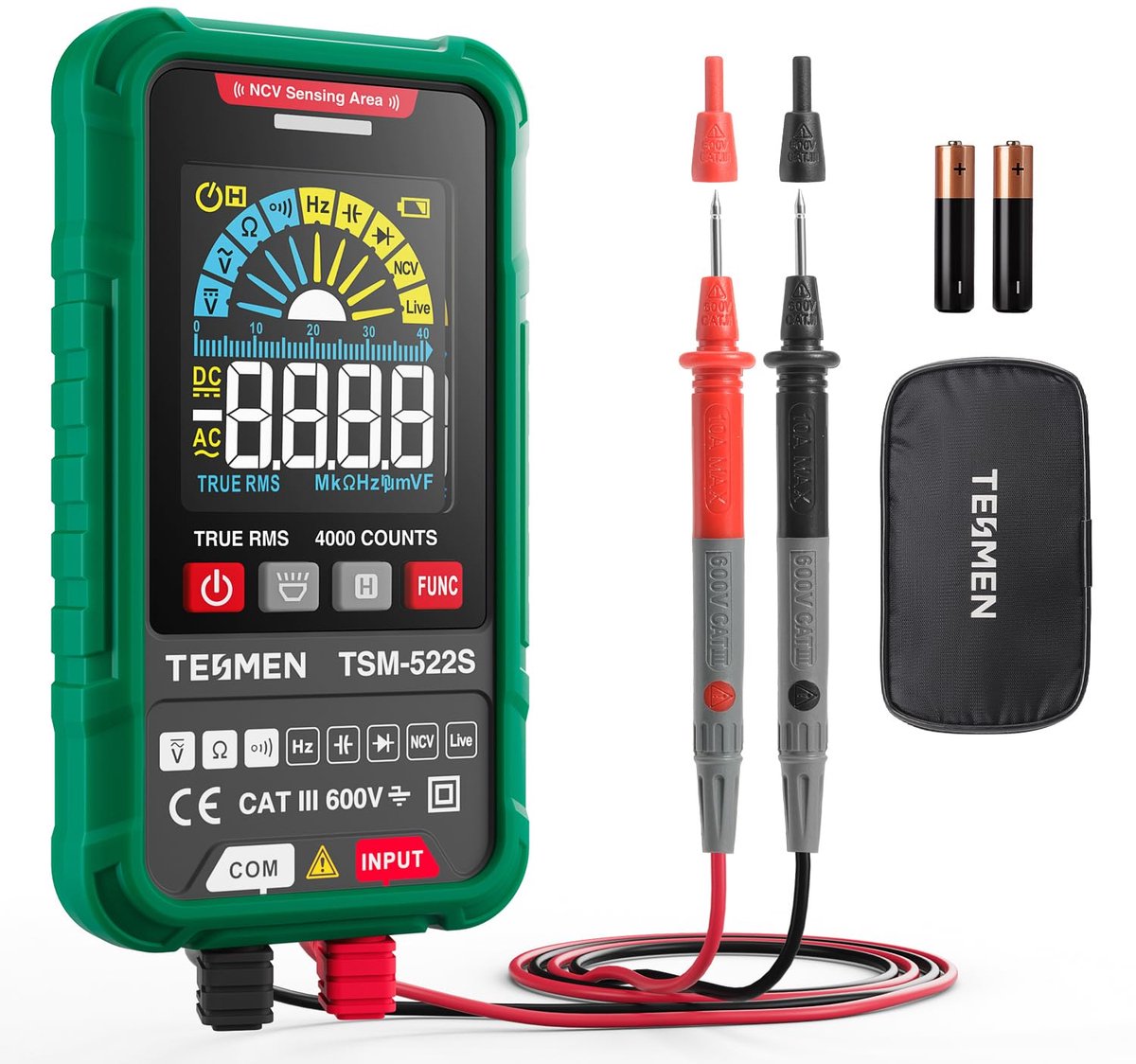 Digitale Multimeter met TRMS Functie voor AC/DC-spanning, Weerstand en Capaciteit