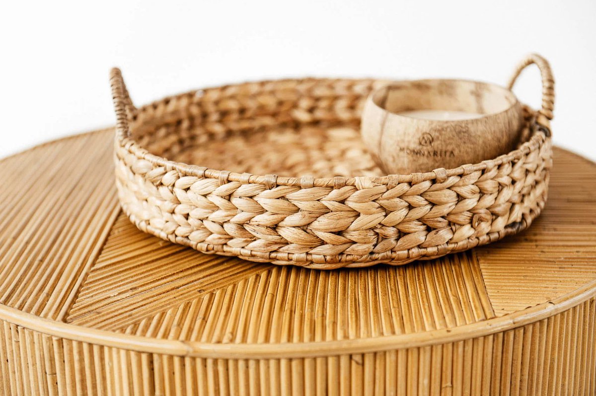 Monnarita Bali Serie - Decoratieve Schaal - Hiacynt Wodny - L - Handgemaakt