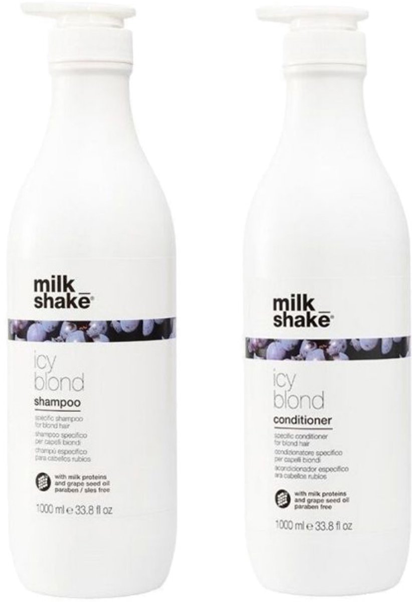 Milk_Shake Icy Blond Shampoo 1000ml + Conditioner 1000ml