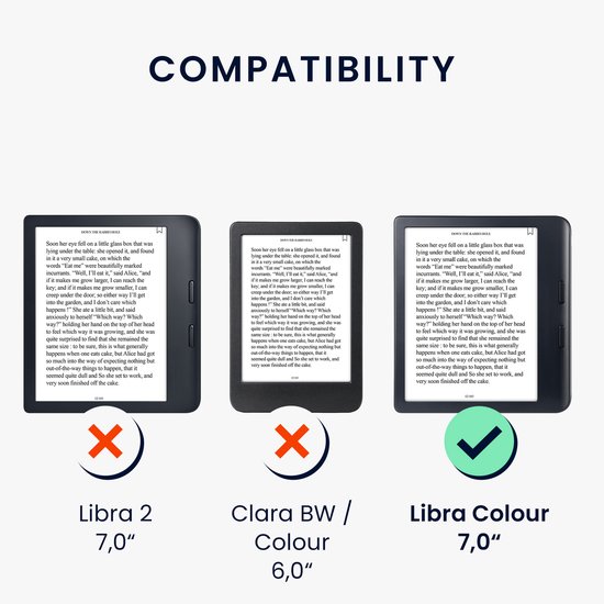 kwmobile e-reader hoesje geschikt voor Kobo Libra Colour hoes - E reader flip case met magnetische sluiting - Ereader cover - Mandala design in geel / donkerblauw van Merkloos — afbeelding 5