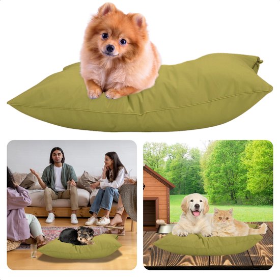 Coussin pour chien Cheqo® - Panier pour chien - Coussin pour cage - Panier pour chien - Imperméable - Pour petits Chiens - Vert - EBOOK inclus