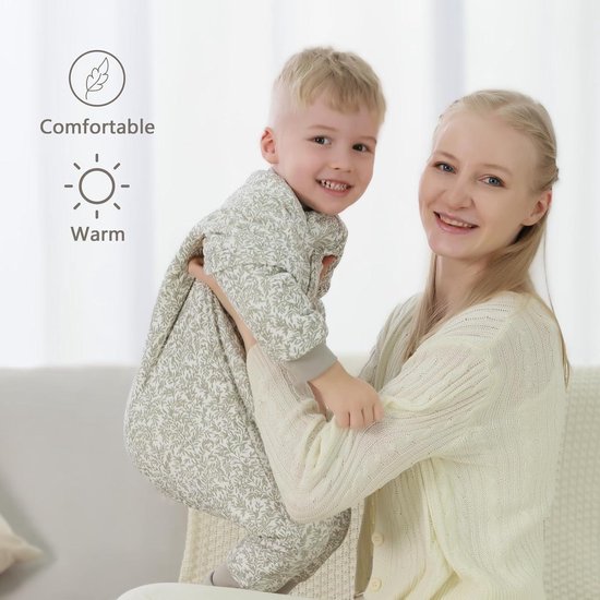 TOG 2.5 katoenen uniseks slaapzak met afneembare mouwen voor baby's - 2 tot 4 jaar - lengte 95 tot 105 cm van Merkloos — afbeelding 2