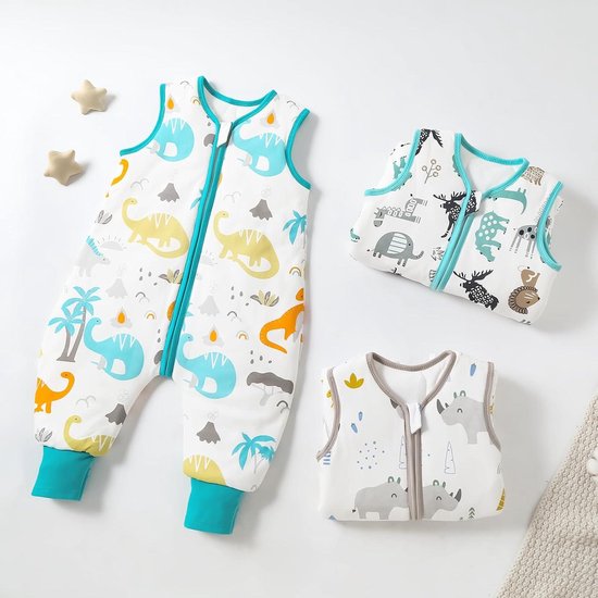 Slaapzak met voeten voor het hele jaar door babyslaapzak voor de winter 25 Tog-waarde (isolatie) 100% puur katoen verschillende maten herfst winter slaapdeken baby met Mosebars. van Merkloos — afbeelding 3