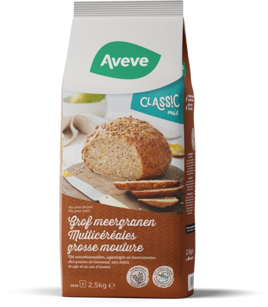 Aveve - Préparation pour pain Classic multigrains grossier 2,5 kg