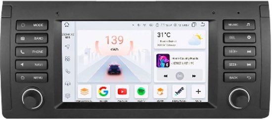 1din carplay radio met uitklapbaar scherm - geschikt voor alle auto's met een