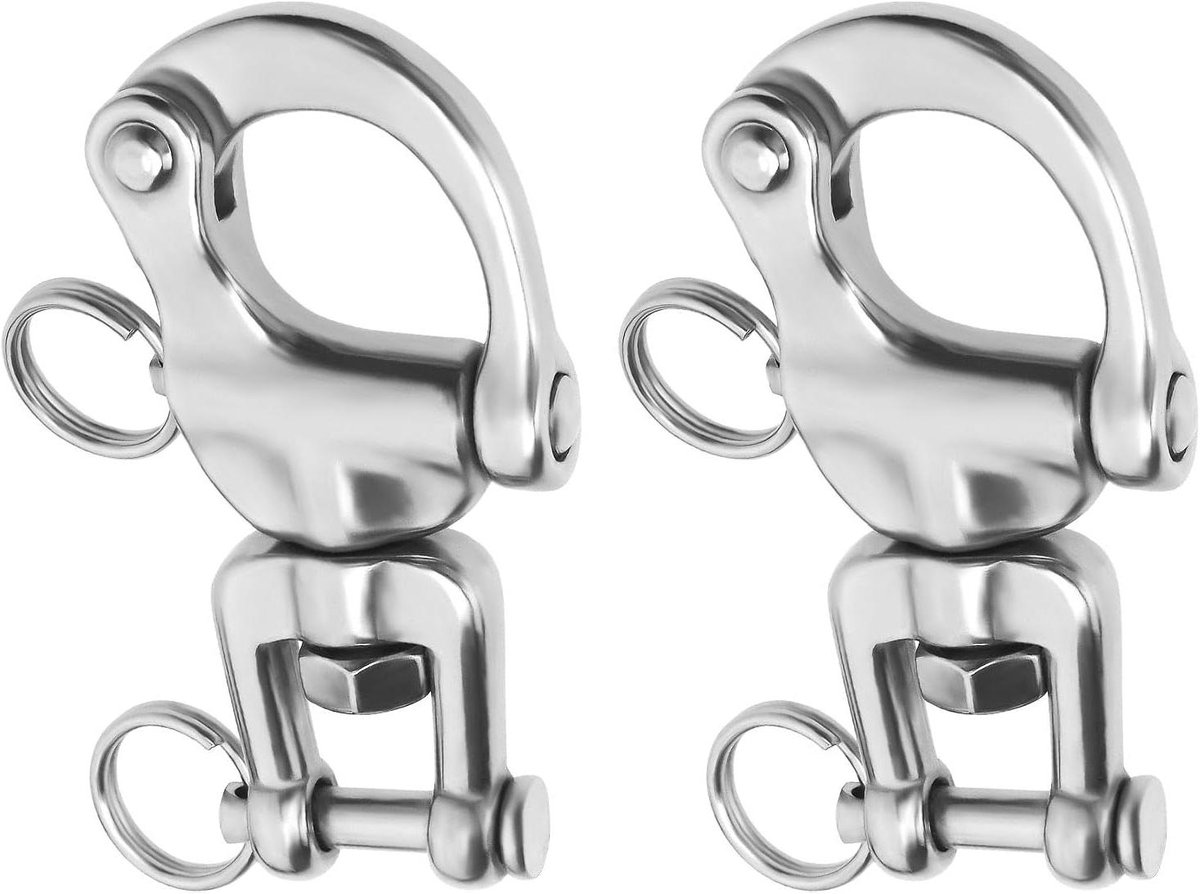 316 RVS Snap Sluitingen - Zware Swivel Eye Snap Sluiting - Marine Swivel Beugel - Zeilboot - Spinnaker Halyard - 70mm