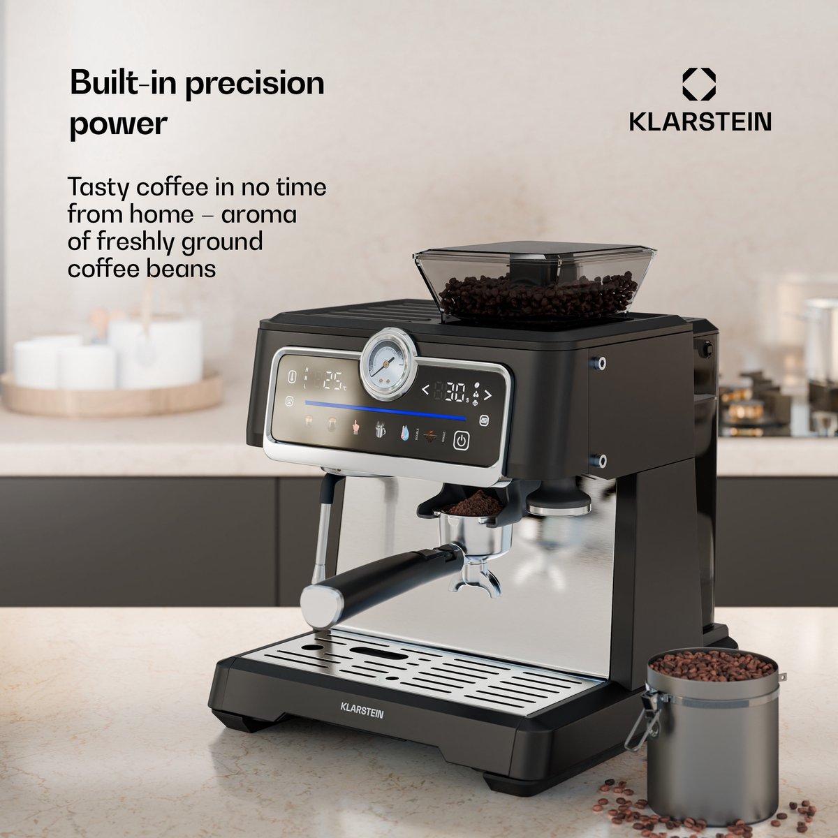 Klarstein GrandPresso Touch Koffiemachine met Maalmolen - afbeelding 2