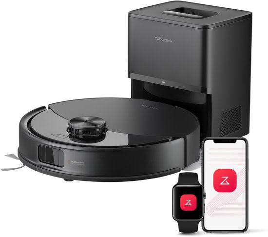 Roborock Q10 S5+ Robotstofzuiger en Dweil met Zelflediging– Zuigkracht van 10000 Pa– Handsfree Reinigen tot 7 Weken– Dubbel Anti-klitontwerp– Automatisch dweilen– Obstakelvermijding–Zwart–S8 Plus Upgrade