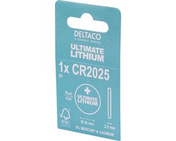 Deltaco Ultimate Lithium CR2025 Knoopcel Batterij - 3V