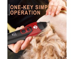 Elektrische Pet Grooming Trimmer Kit Oplaadbaar - Hond Kat Pet Clippers Scheermes Set met Draadloze Low Noise Professionele Pet Hair Trimmer