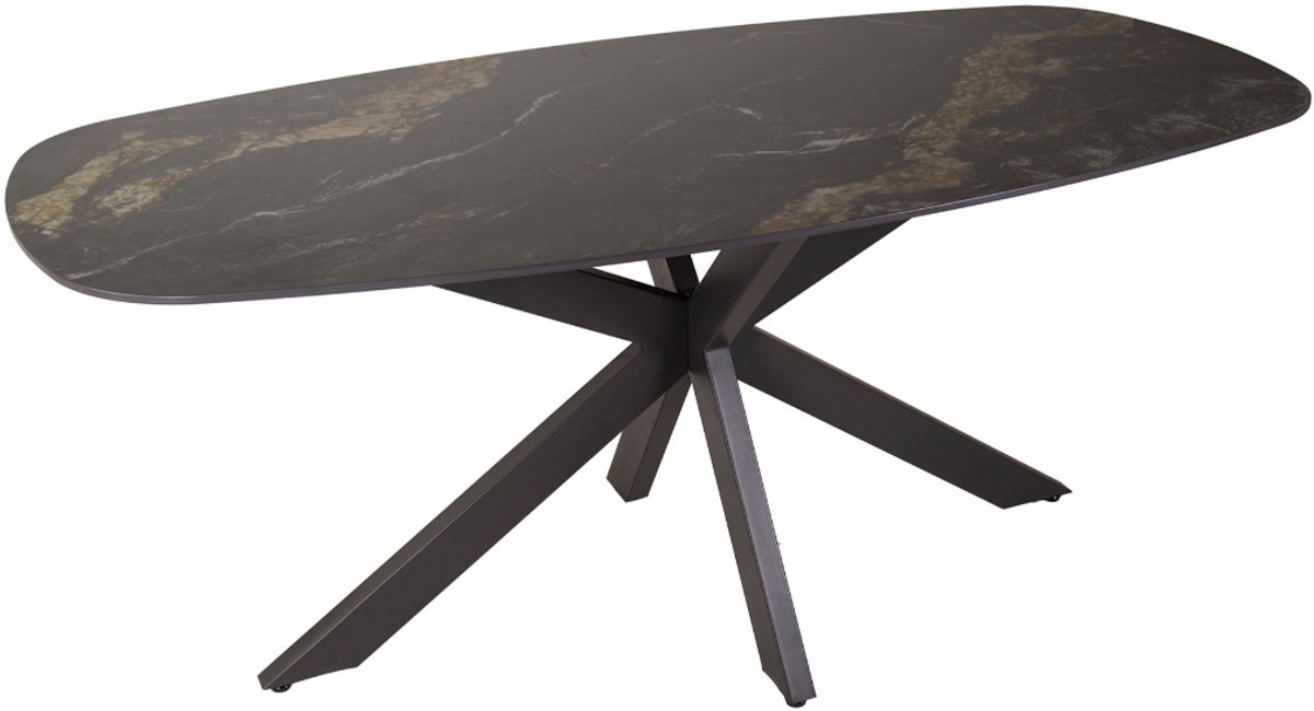 AnLi Style Eetkamertafel Spider deens ovaal 180 Zwart