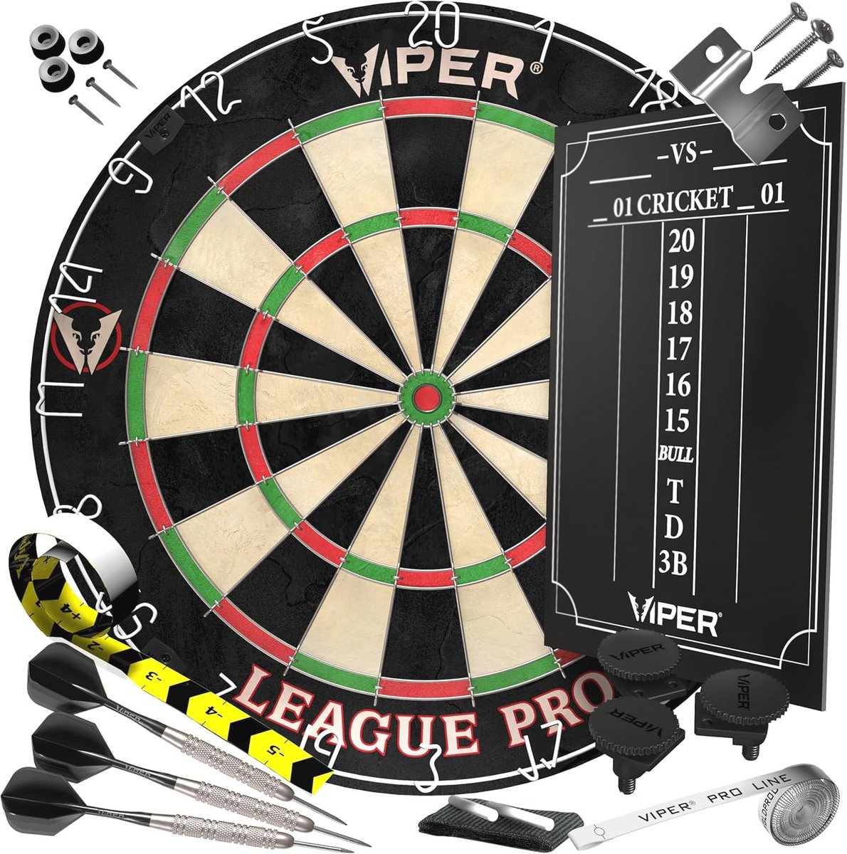 Professioneel Dartbord Starterset met Stalen Tip en Cricket Scorebord