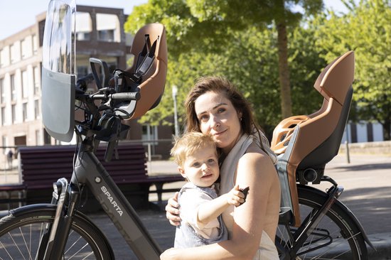 Bobike Exclusive Evolve Mini Voorste Kinderzitje Voor De Fiets Bruin Max 15 kg Jongen van Bobike — afbeelding 4