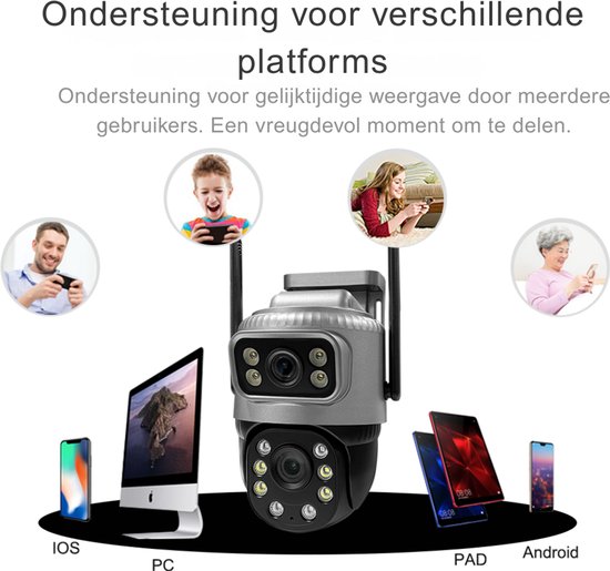Narvie SC-20 Pro 4MP Beveiligingscamera - Draadloos - Buiten & Binnen - Nachtzicht - App bediening - WiFi 2.4GHz - Inclusief 32GB SD-kaart van NARVIE — afbeelding 3