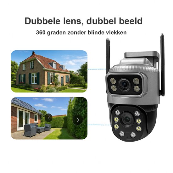 Narvie SC-20 Pro 4MP Beveiligingscamera - Draadloos - Buiten & Binnen - Nachtzicht - App bediening - WiFi 2.4GHz - Inclusief 32GB SD-kaart van NARVIE — afbeelding 5