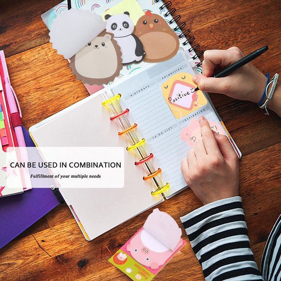 OWLKELA 800 Stuks Sticky Notes, Zelfklevende Notitieblaadjes Beschrijfbaar Herpositioneerbaar