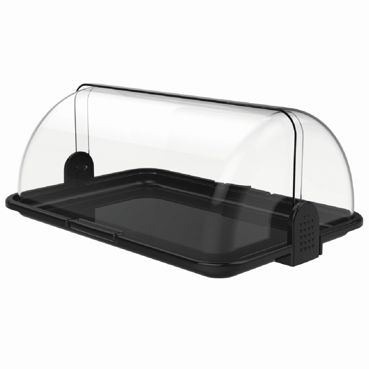 Biesse L178-03 Polybox – Buffetvitrine – Vitrine – Multifunctionele Kaas- en Brooddoos – 47 x 32 x 20cm - Kunststof – Zwarte bodem