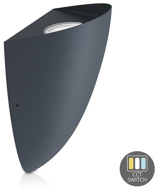 Merkloos Wandlamp antraciet dimbaar - 8 W - CCT Switch