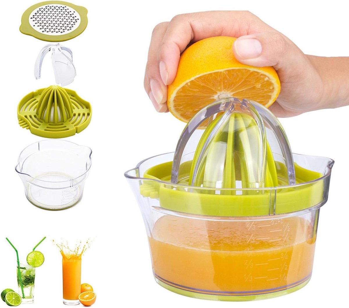Multifunctionele Handmatige Citruspers 4-in-1 met Weegschaal - 400 ml