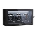 Klarstein Garonne 6 Horloge Opwinder voor Automatische Horloges - Watchwinder met 3 Roterende Platen voor 6 Horloges, Horlogeopwinder met 3 Draaisnelheden, 4 Rotatie Modi, Bamboe Kast