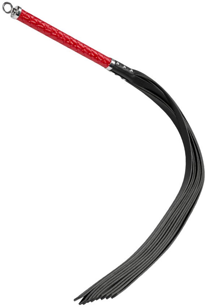 RISE - Lange Flogger met Harde Strengen – Rood