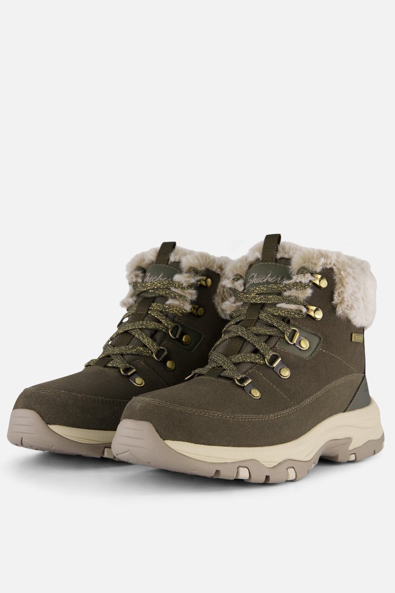Skechers Trego Snow Worries Dames Laarzen Olijfgroen
