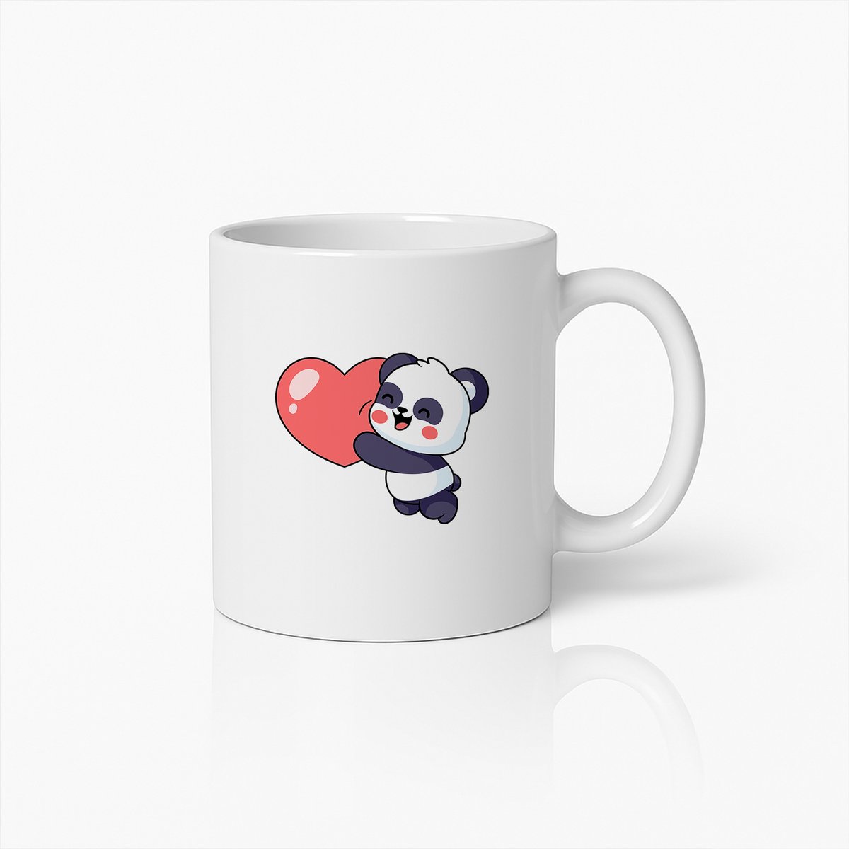 Schattige Panda Knuffelt Hart Mok – Schattig Dierenvriend Koffiebeker Cadeau