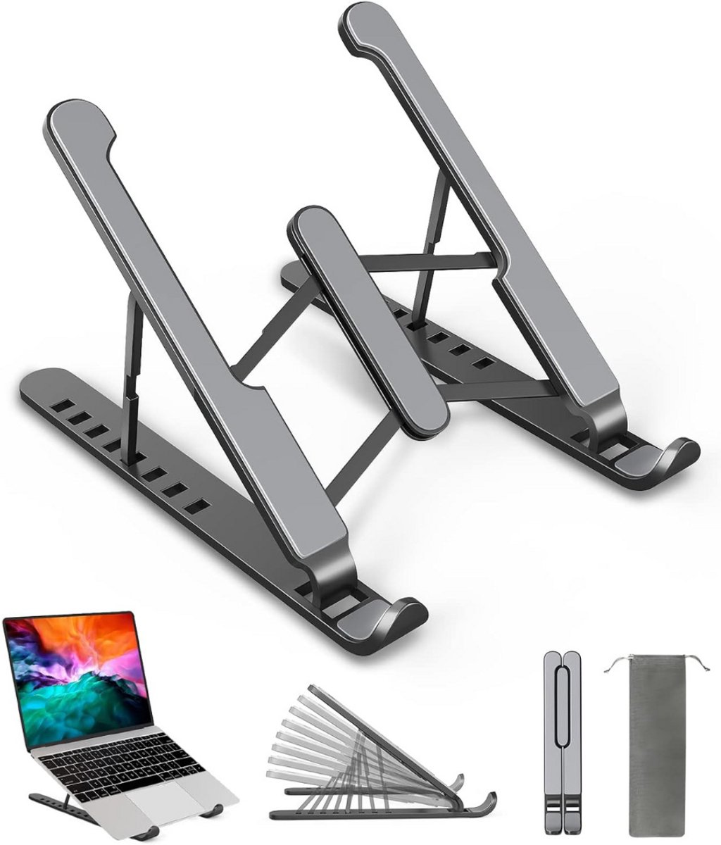 MKSS® Laptop Standaard - Laptop Stand - Verhoging - Zilver
