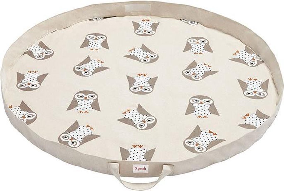 3 Sprouts - Play Mat Bag - White Owl